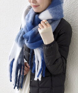 SHIPS any SHIPS any:����􂢉\���{�����[�� �V���M�[ �`�F�b�N �}�t���[ (���j�Z�b�N�X) 25AW�� �V�b�v�X �t�@�b�V�����G�� �}�t���[�E�X�g�[���E�l�b�N�E�H�[�}�[ �C�G���[ ���C�����b�h �u��