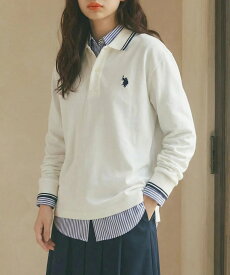 【SALE／70%OFF】U.S. POLO ASSN. U.S. POLO ASSN./ティップラインロングスリーブポロシャツ ユニセックス セットアップセブン トップス ポロシャツ ブラウン レッド ホワイト ブラック ネイビー グリーン