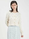 【SALE／40%OFF】FURFUR プティフラワーカーディガン ファーファー トップス ニット ホワイト ネイビー グレー【送料無料】