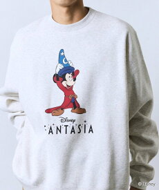 【SALE／10%OFF】FREAK'S STORE DISNEY / ディズニー / 『ファンタジア』 / ミッキーマウス / リラックスフィット プリント クルーネックスウェット 【限定展開】 25AW フリークスストア トップス スウェット・トレーナー ピンク ネイビー ブラック グレー【送料無料】