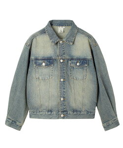 X-girl LOGO MARK STITCHED DENIM JACKET �G�b�N�X�K�[�� �W���P�b�g�E�A�E�^�[ ���̑��̃W���P�b�g�E�A�E�^�[ �l�C�r�[ �s���N�y���������z