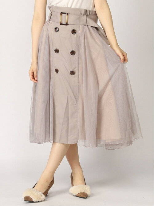 Axes Femme W トレンチ風チュールスカート Rakuten Fashion 楽天ファッション 旧楽天ブランドアベニュー Bu3752