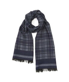 【SALE／50%OFF】HIGH STREET HIGH STREET∴チェックストール トルネードマート ファッション雑貨 マフラー・ストール・ネックウォーマー ネイビー【送料無料】
