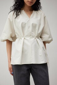 【SALE／50%OFF】AZUL BY MOUSSY RELATECH GATHER BLOUSE アズールバイマウジー トップス シャツ・ブラウス ホワイト ブラック ブルー