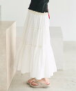 インド はしごレース ティアード マキシスカート/全6色