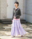 インド はしごレース ティアード マキシスカート/全6色
