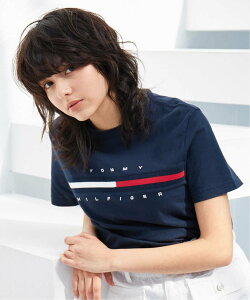【SALE/20%OFF】TOMMY HILFIGER (M)TOMMY HILFIGER(トミーヒルフィガー) ロゴ Tシャツ トミーヒルフィガー カットソー Tシャツ ネイビー ホワイト【送料無料】