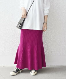 【SALE／55%OFF】SHIPS WOMEN *＜手洗い可能＞マーメイドニットスカート◇ シップス スカート ロング・マキシスカート グリーン グレー ブルー ブラック パープル【送料無料】