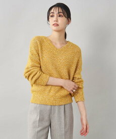 【SALE／55%OFF】UNTITLED シックスツイストVネックニット アンタイトル トップス ニット グレー イエロー ピンク ネイビー【送料無料】