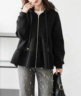 【SALE／50%OFF】Lajour 日本製 ティアードジップパーカー ラジュール トップス パーカー・フーディー ブ…