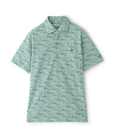 Paul Stuart 【吸水速乾】ヨットプリントポロシャツ(GOLF) ポール・スチュアート トップス ポロシャツ ホワイト グリーン【送料無料】