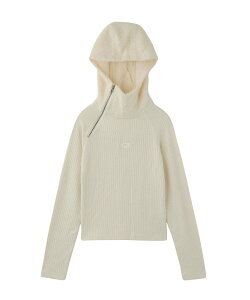 X-girl HAIRY HOODED HALF ZIP TOP �G�b�N�X�K�[�� �g�b�v�X �J�b�g�\�[�ET�V���c �u���b�N �z���C�g�y���������z