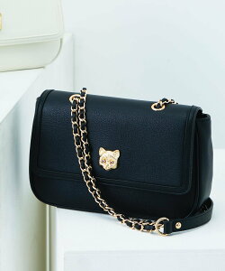 PAUL & JOE PAUL & JOE ACCESSOIRES (�|�[��&�W���[�A�N�Z�\��)�V�����_�[�o�b�O PJA-B1385 3D CAT FACE �G���Q�C�X �o�b�O �V�����_�[�o�b�O �z���C�g �O���[�� �u���b�N �s���N�y���������z
