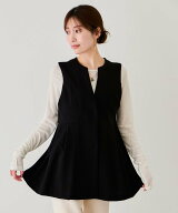 【SALE／30%OFF】JAYRO ペプラムジレ ジャイロ トップス その他のトップス ブラック グレー ネイビー【送…