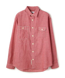 【SALE／30%OFF】Schott CHAMBRAY LS WORK SHIRT/シャンブレー ワークシャツ ショット トップス シャツ・ブラウス カーキ ブラック レッド ブルー【送料無料】