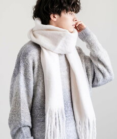 Rocky Monroe ボリュームフリンジマフラー 無地/チェック ロッキーモンロー ファッション雑貨 マフラー・ストール・ネックウォーマー パープル ブルー ホワイト ピンク レッド グリーン ブラウン カーキグリーン グレー ベージュ ブラック イエロー