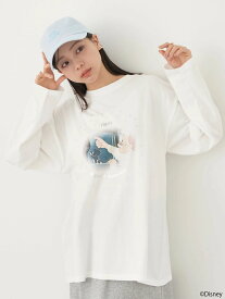 earth music&ecology フィガロ/きらきらプリントロンT アースミュージック&エコロジー トップス カットソー・Tシャツ ホワイト ブラック