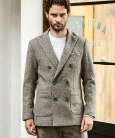 1PIU1UGUALE3 RELAX 1PIU1UGUALE3 RELAXクラシックダブルジャケット シフォン ジャケット・アウター テーラードジャケット・ブレザー ベージュ【送料無料】