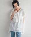 【SALE／20%OFF】LOWRYS FARM フリルチュニックブラウス ローリーズファーム トップス シャツ・ブラウス ホワイト ブラック【送料無料】