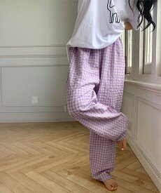 【SALE／30%OFF】miniministore ギンガムチェックパンツ レディース 春夏 ミニミニストア パンツ その他のパンツ グリーン パープル オレンジ ネイビー ブラウン ブラック