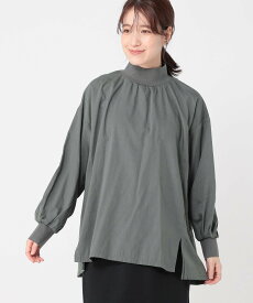 【SALE／50%OFF】studio CLIP リブモックネックブラウス スタディオクリップ トップス シャツ・ブラウス ホワイト グレー ベージュ ブラック