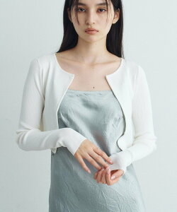CODE A �yRe�zstretch hook cardigan �R�[�h�G�[ �g�b�v�X �J�[�f�B�K�� �z���C�g �u���b�N�y���������z