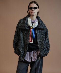 MAISON SPECIAL Oversized High-Neck Midi Coat ���]���X�y�V���� �W���P�b�g�E�A�E�^�[ ���̑��̃W���P�b�g�E�A�E�^�[ �u���b�N�y���������z