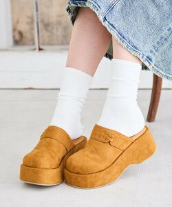 attagirl 厚底サボサンダル アタガール シューズ・靴 サンダル ブラウン ブラック