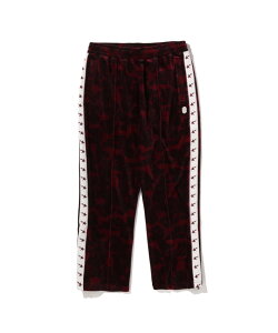 A BATHING APE SOLID CAMO VELOUR METAL ONE POINT RELAXED FIT TRACK PANTS A xCVO GCv pc W[WEXEFbgpc ubN bhyz