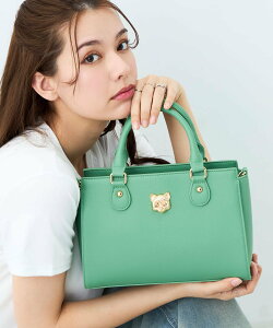 PAUL & JOE PAUL & JOE ACCESSOIRES (�|�[��&�W���[�A�N�Z�\��)2WAY�n���h�o�b�O PJA-B1386 3D CAT FACE �G���Q�C�X �o�b�O �n���h�o�b�O �u���b�N �s���N �z���C�g �O���[���y���������z