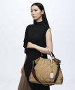 【TOPKAPI】ストライプハンドル キルティング トートバッグ A4対応 軽量