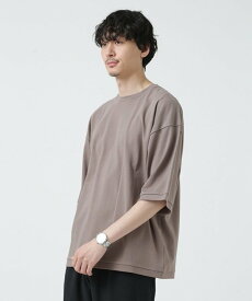 【SALE／40%OFF】NANO universe LB.04/40スムースビッグシルエットTシャツ ナノユニバース トップス カットソー・Tシャツ ブラック ホワイト ブラウン