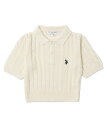 【SALE／20%OFF】WEGO LADY'S 別注USPOLO ケーブルニットポロ ウィゴー トップス ニット ホワイト グレー