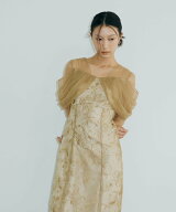 ANDRESD 結婚式・二次会対応 ワンピースドレス オケージョン チュールドレープスパンコール アンドレスド…