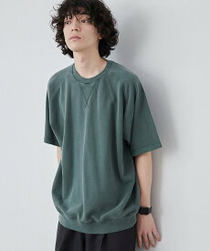 【SALE／10%OFF】coen ピグメントスウェットTシャツ コーエン トップス カットソー・Tシャツ グレー グリーン ネイビー