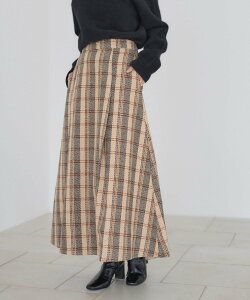 �ySALE�^50%OFF�zAndemiu �`�F�b�N�W���K�[�h�t���A�X�J�[�g �A���f�~���E �X�J�[�g �����O�E�}�L�V�X�J�[�g �u���b�N �x�[�W���y���������z