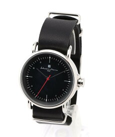 Salvatore Marra Salvatore Marra/(U)レザーNATOベルト腕時計 サルバトーレマーラ アクセサリー・腕時計 腕時計 ブラック ホワイト【送料無料】