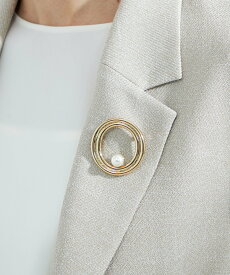 【SALE／20%OFF】UNITED ARROWS green label relaxing リング&フェイクパール ブローチ ユナイテッドアローズ グリーンレーベルリラクシング アクセサリー・腕時計 ブローチ・コサージュ・バッジ ゴールド シルバー