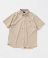 【SALE／20%OFF】BEAMS HEART MEN コーヒー刺繍 オックス調 ボタンダウンシャツ(吸水速乾・接触冷感) 梅…