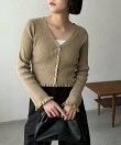 ニュアンスボタンフリルカーディガン