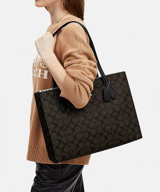 【SALE／70%OFF】COACH OUTLET ニーナ キャリーオール・シグネチャー キャンバス コーチ　アウトレット バッグ ショルダーバッグ ブラウン【送料無料】