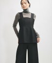 ADAM ET ROPE' FEMME 【逸品】・【サステナブル】ペプラムロンパース アダムエロペ オールインワン・オーバーオール オールインワン・つなぎ ホワイト ブラック【送料無料】