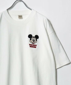 【SALE／10%OFF】Disney Disney ディズニー ミッキー ベイマックス トイ・ストーリー ズートピア 101匹わんちゃん リロアンドスティッチ Tシャツ メンズ キャラクター ワンポイント サガラ刺繍 半袖 ティーシャツ ユニセックス レディース マルカワ トップス カットソー・T