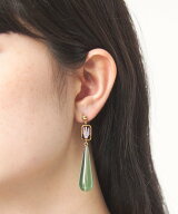 EMMEL REFINES ＜EMMEL REFINES＞EM ドロップ ガラス ピアス ユナイテッドアローズ グリーンレーベルリラ…