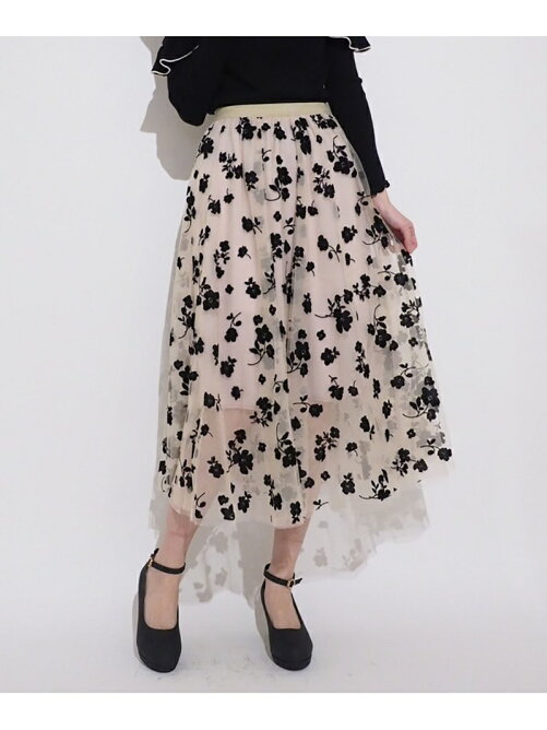 Majestic Legon フロッキー花柄チュールスカート Rakuten Fashion 楽天ファッション 旧楽天 ブランドアベニュー Cf5760