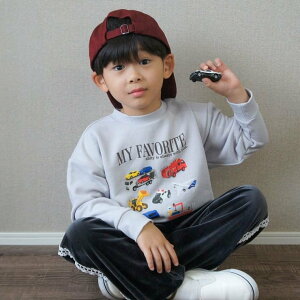 【SALE/12%OFF】branshes 【aBity select./アビティセレクト】MY FAVORITEアソートモチーフ裏毛トレーナー ブランシェス トップス スウェット・トレーナー ブラック ホワイト