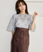 楽天市場】五分袖（柄刺繍）（シャツ・ブラウス｜トップス 