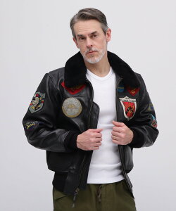 AVIREX G-1 TOP GUN / G-1 �g�b�v�K�� �A���B���b�N�X �W���P�b�g�E�A�E�^�[ ���C�_�[�X�W���P�b�g �u���E�� �u���b�N�y���������z