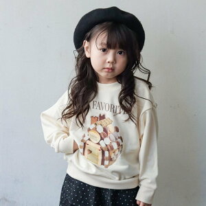 【SALE/12%OFF】branshes 【aBity select./アビティセレクト】スイーツグラフィックアソート裏毛トレーナー ブランシェス トップス スウェット・トレーナー ブラック ホワイト