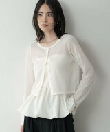 【SALE／46%OFF】GALLEST ビスチェシアーアンサンブル ギャレスト トップス アンサンブル ホワイト ブラ…